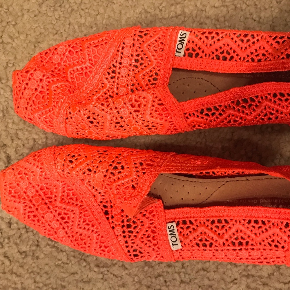 Orange Crotchet Toms